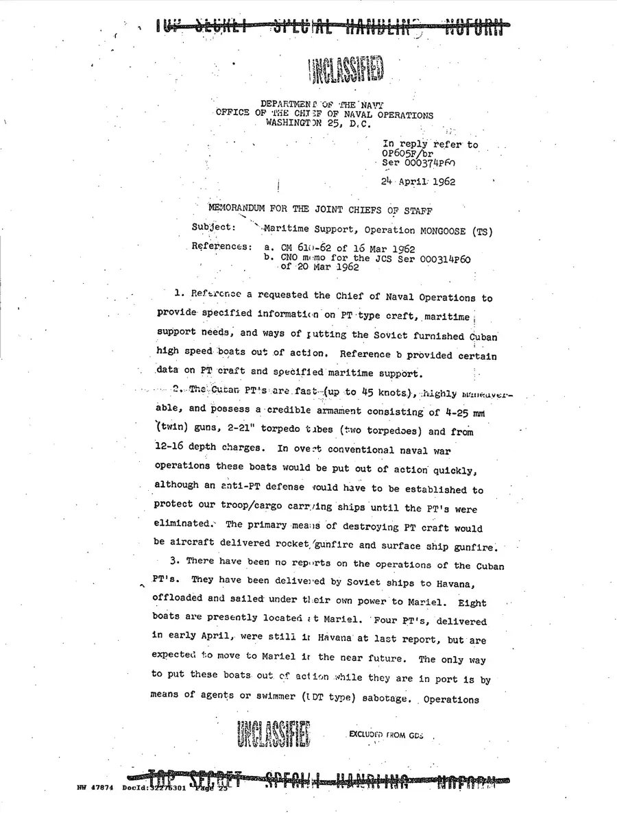 Operation Northwoods — Joint Chiefs of Staff, 1962: source page 25 of 212, the released scan