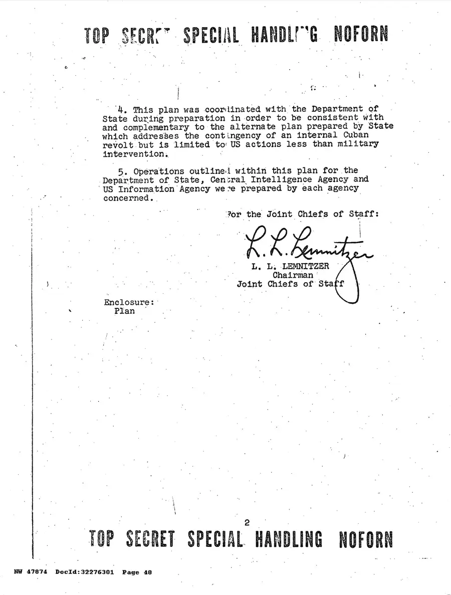 Operation Northwoods — Joint Chiefs of Staff, 1962: source page 48 of 212, the released scan
