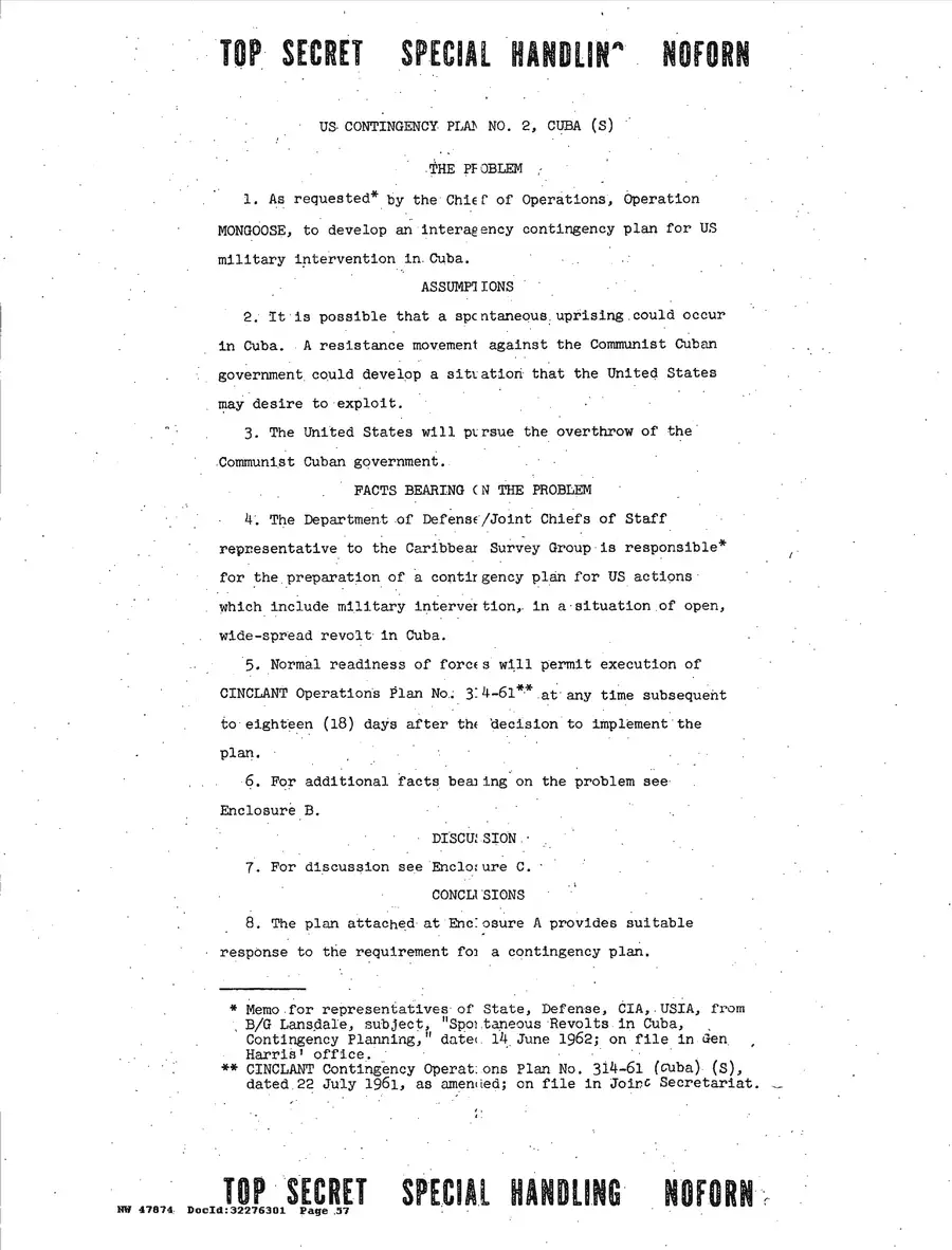 Operation Northwoods — Joint Chiefs of Staff, 1962: source page 57 of 212, the released scan