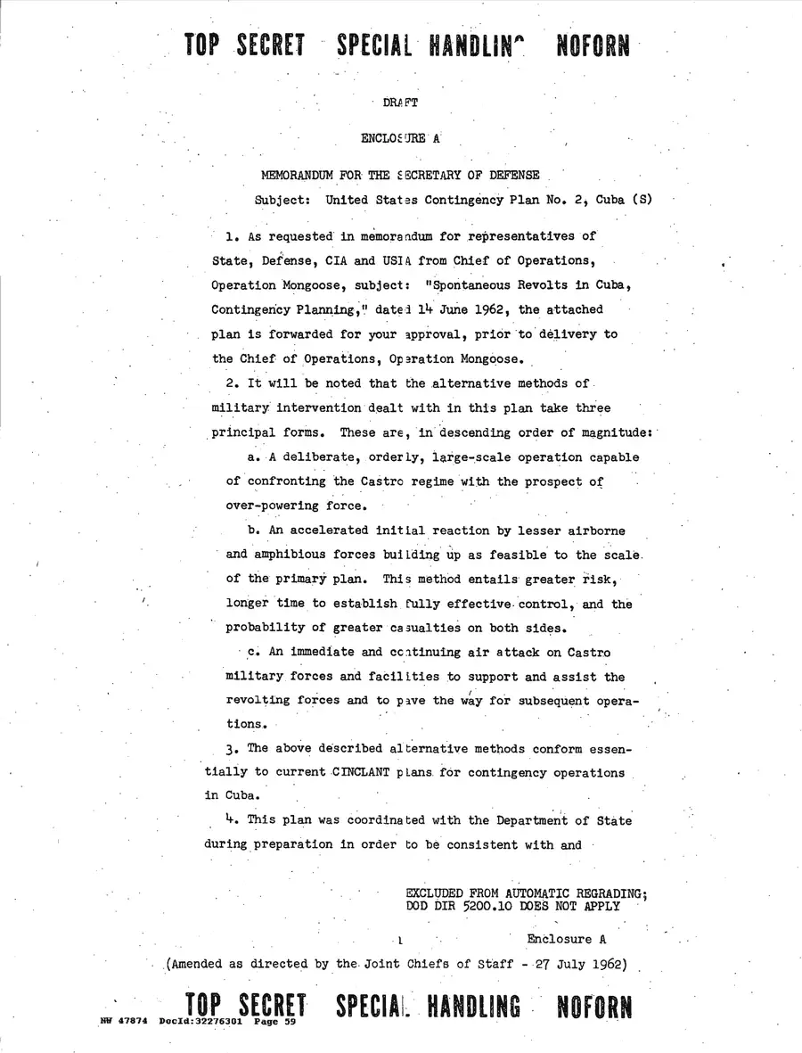 Operation Northwoods — Joint Chiefs of Staff, 1962: source page 59 of 212, the released scan