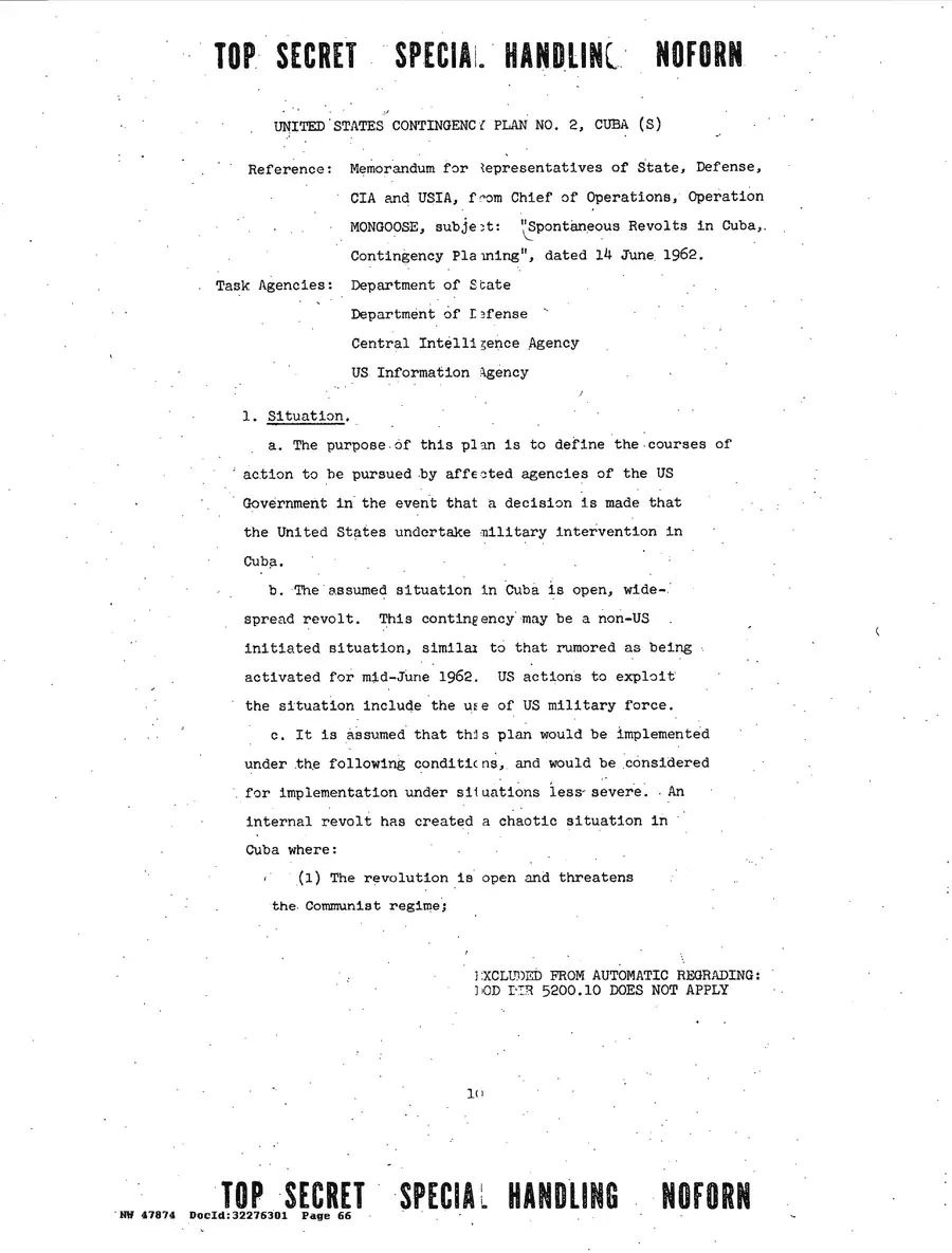 Operation Northwoods — Joint Chiefs of Staff, 1962: source page 66 of 212, the released scan