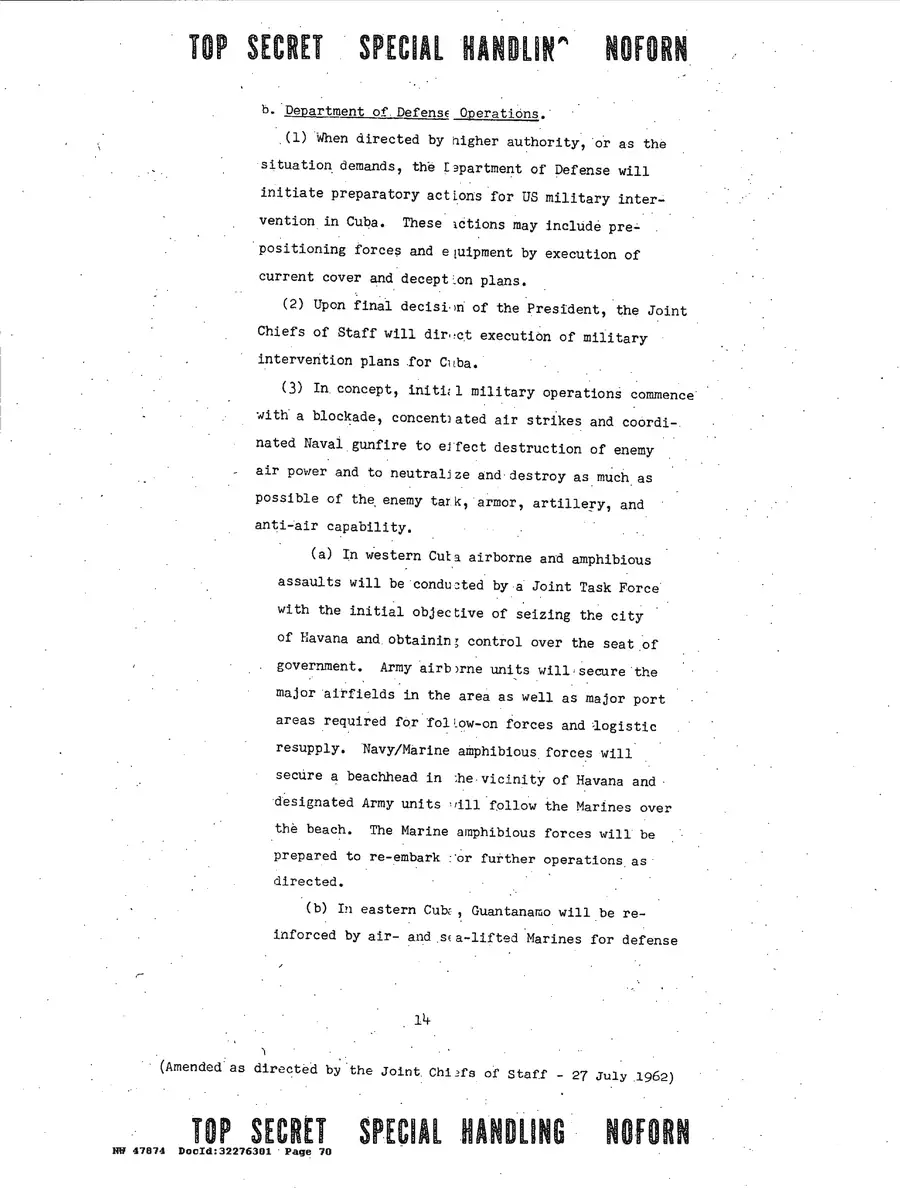 Operation Northwoods — Joint Chiefs of Staff, 1962: source page 70 of 212, the released scan