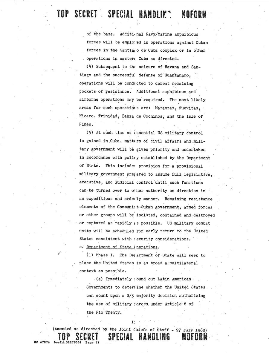 Operation Northwoods — Joint Chiefs of Staff, 1962: source page 71 of 212, the released scan