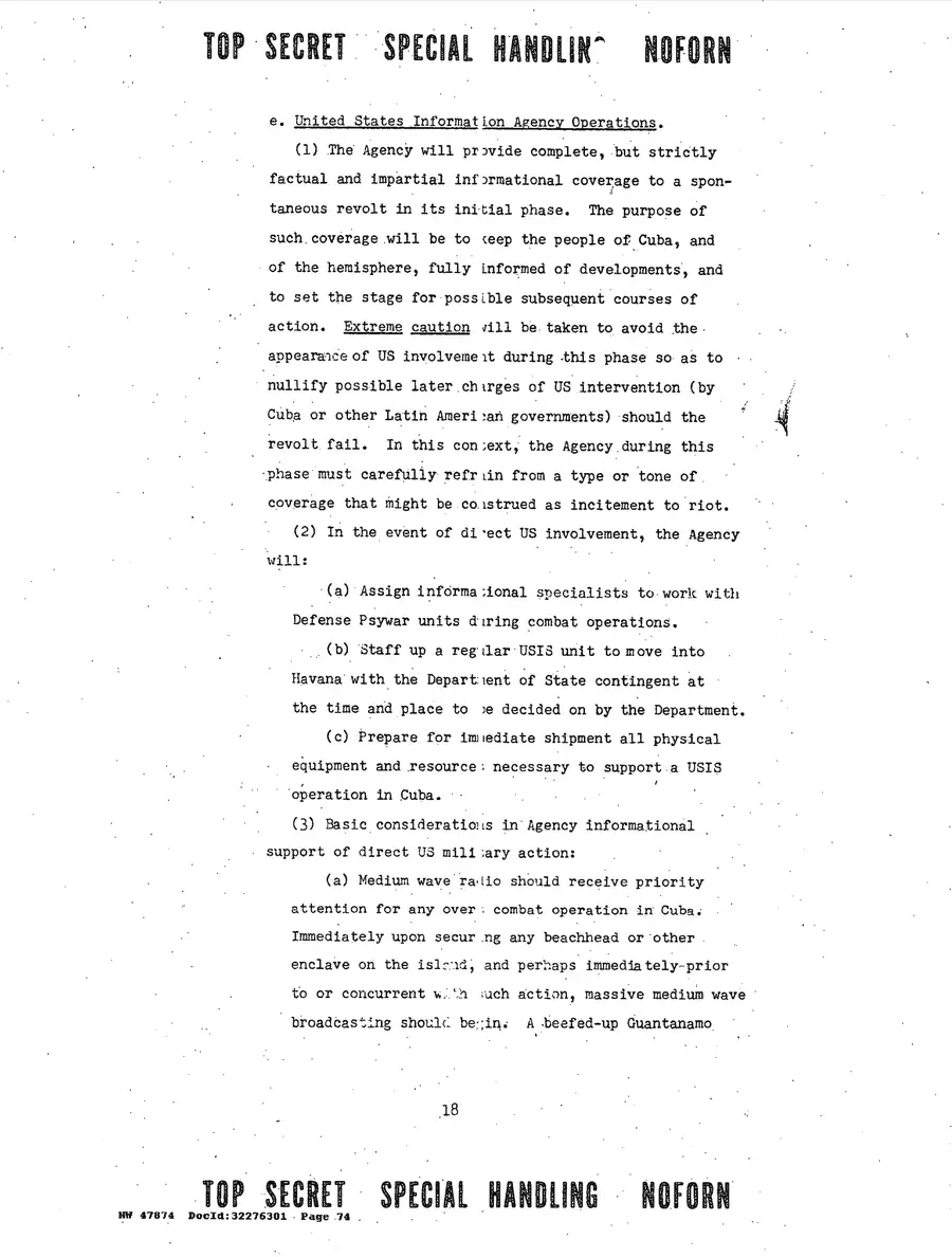 Operation Northwoods — Joint Chiefs of Staff, 1962: source page 74 of 212, the released scan