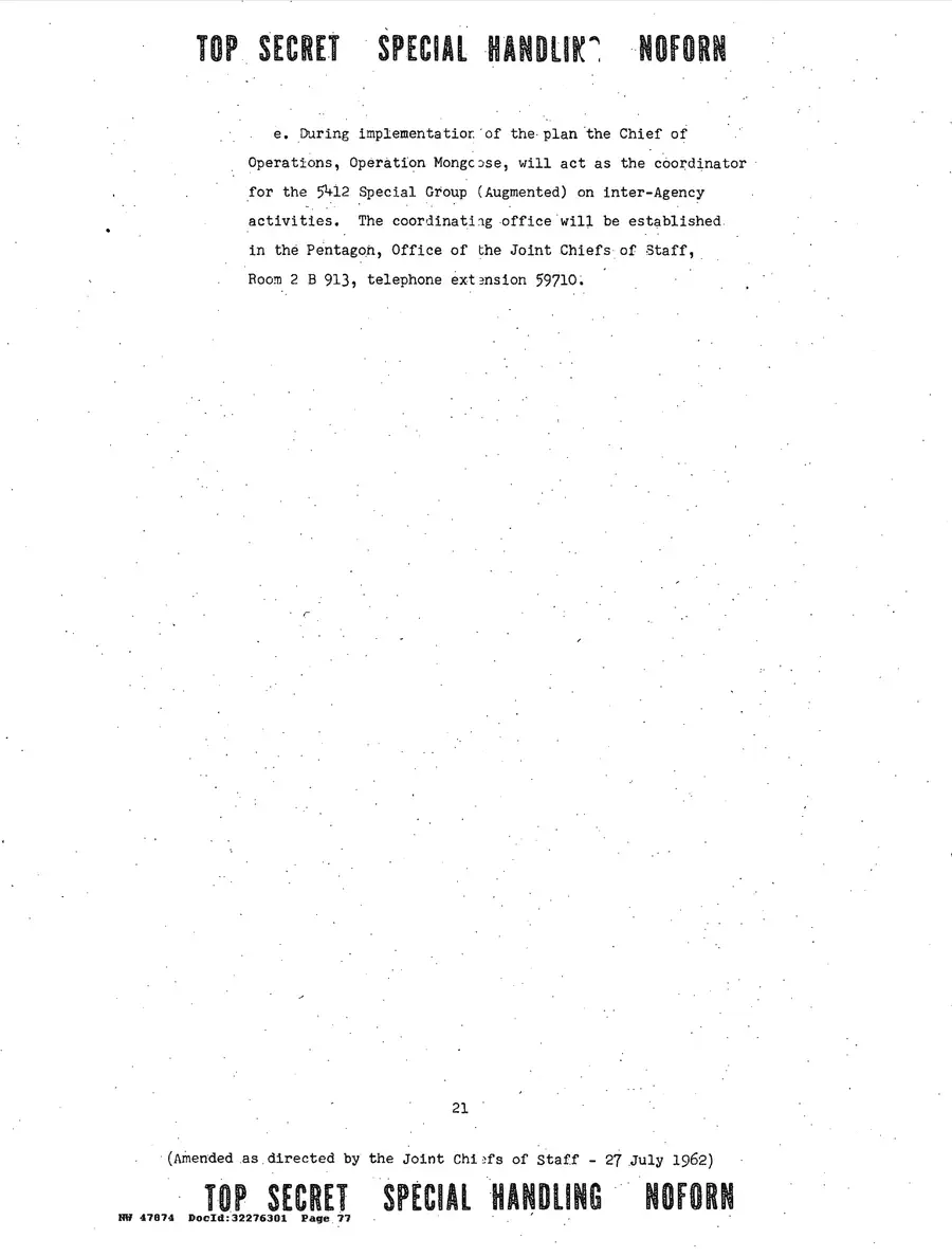 Operation Northwoods — Joint Chiefs of Staff, 1962: source page 77 of 212, the released scan