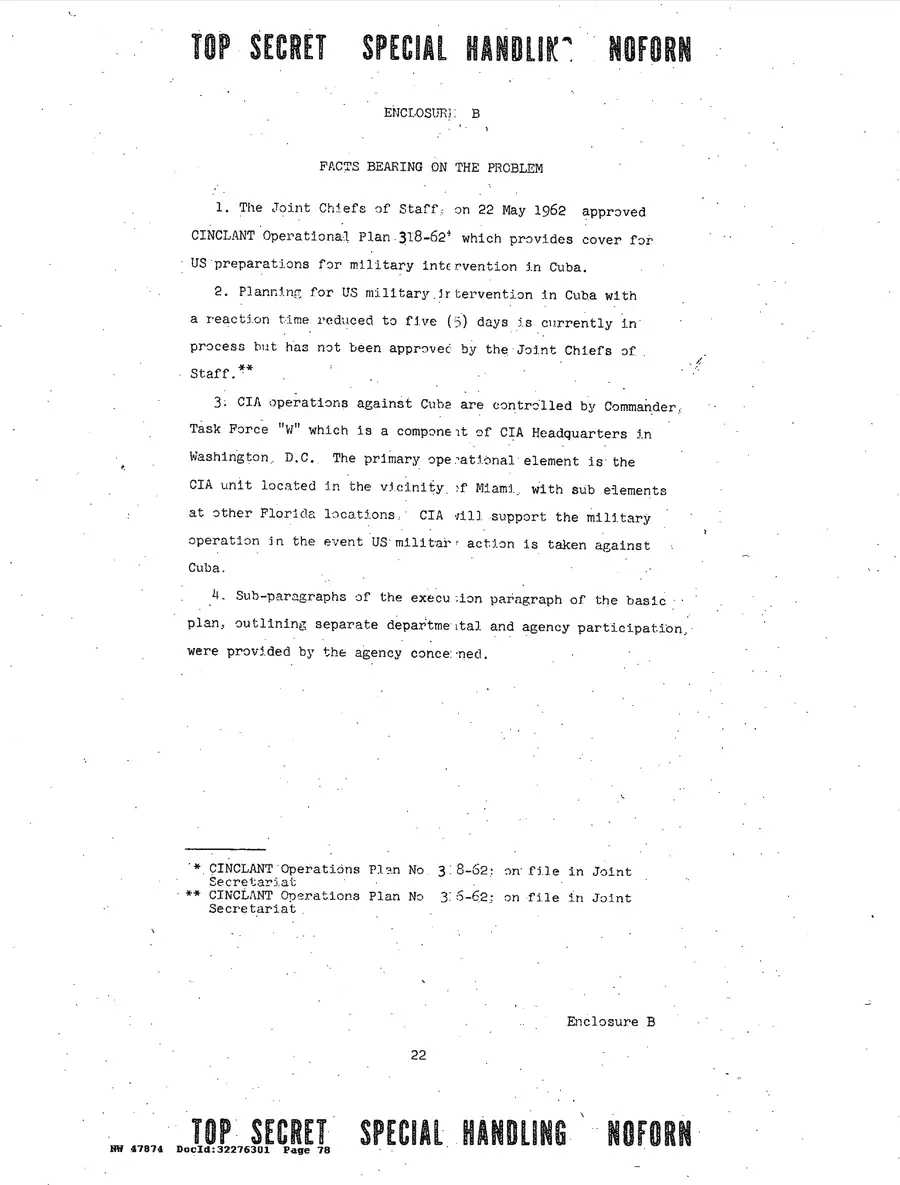 Operation Northwoods — Joint Chiefs of Staff, 1962: source page 78 of 212, the released scan