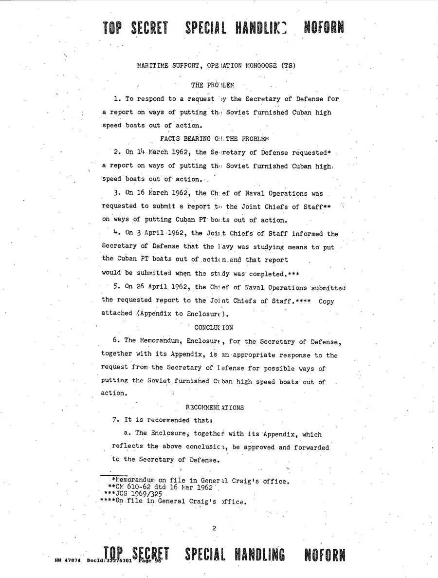 Operation Northwoods — Joint Chiefs of Staff, 1962: source page 96 of 212, the released scan