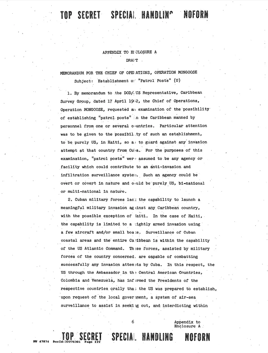 Operation Northwoods — Joint Chiefs of Staff, 1962: source page 122 of 212, the released scan