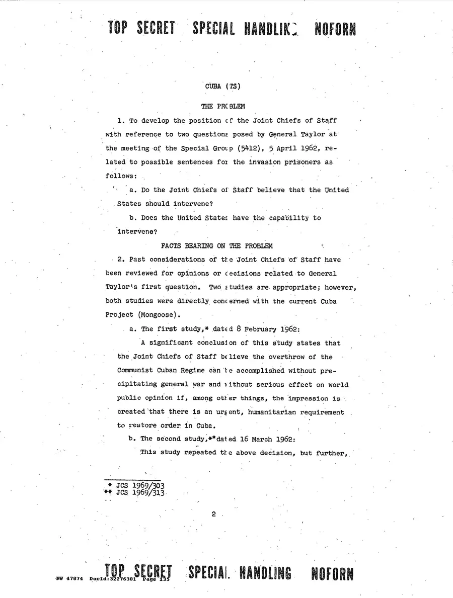 Operation Northwoods — Joint Chiefs of Staff, 1962: source page 135 of 212, the released scan
