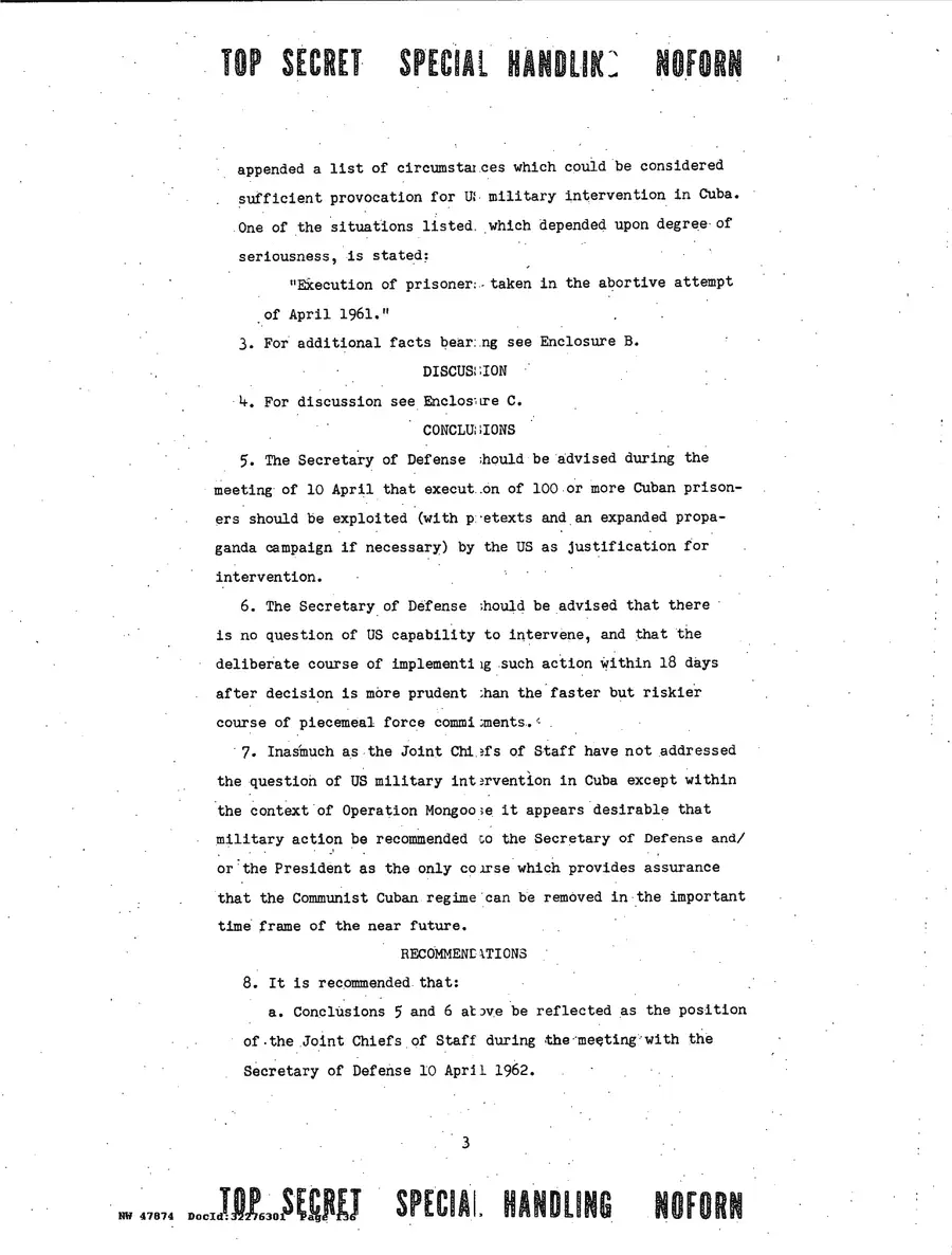 Operation Northwoods — Joint Chiefs of Staff, 1962: source page 136 of 212, the released scan