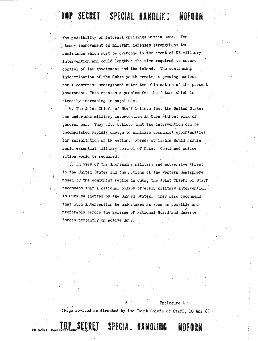 Operation Northwoods — Joint Chiefs of Staff, 1962: source page 139 of 212, the released scan