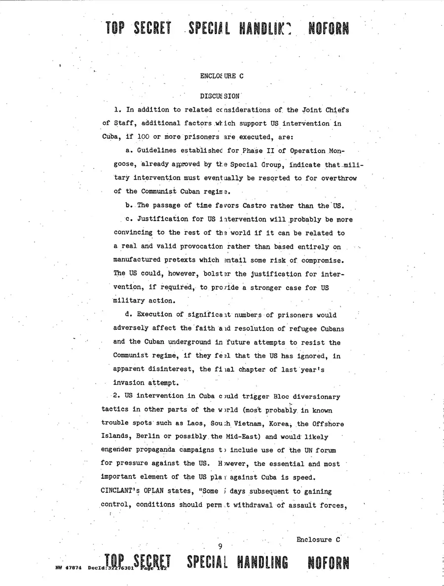 Operation Northwoods — Joint Chiefs of Staff, 1962: source page 142 of 212, the released scan