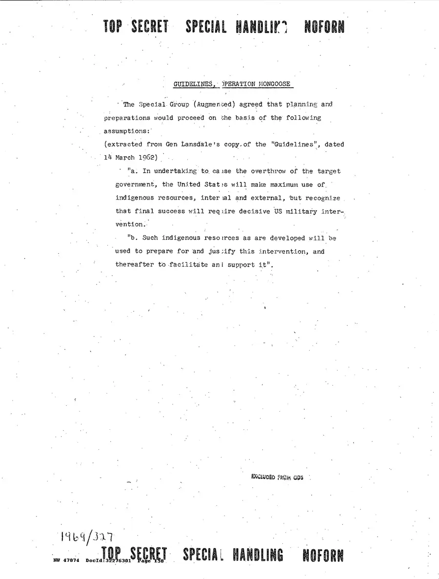 Operation Northwoods — Joint Chiefs of Staff, 1962: source page 158 of 212, the released scan