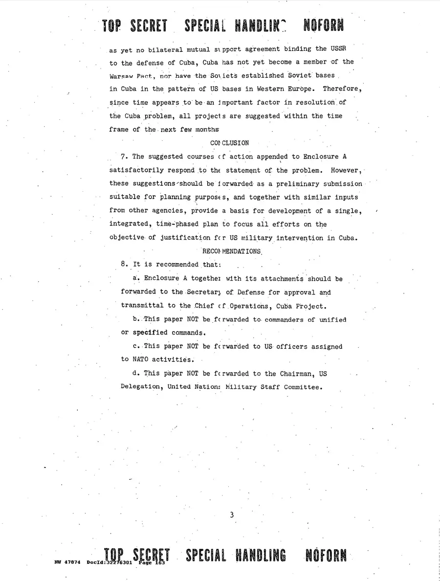 Operation Northwoods — Joint Chiefs of Staff, 1962: source page 163 of 212, the released scan
