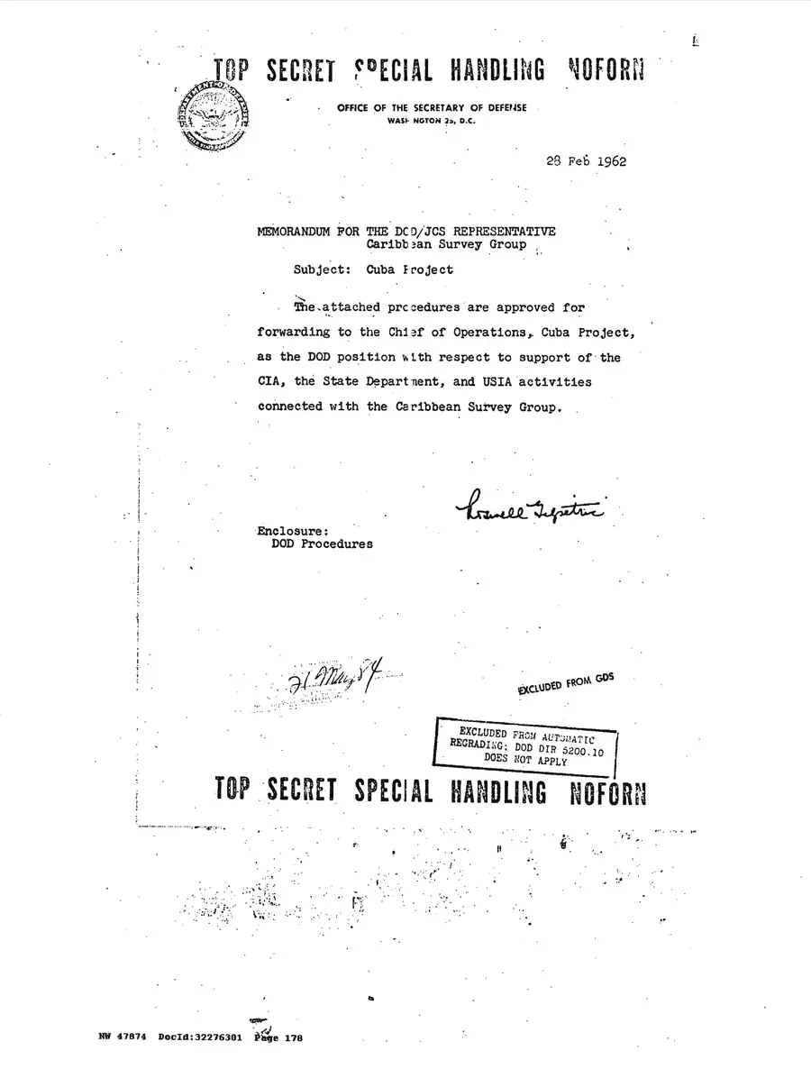 Operation Northwoods — Joint Chiefs of Staff, 1962: source page 178 of 212, the released scan