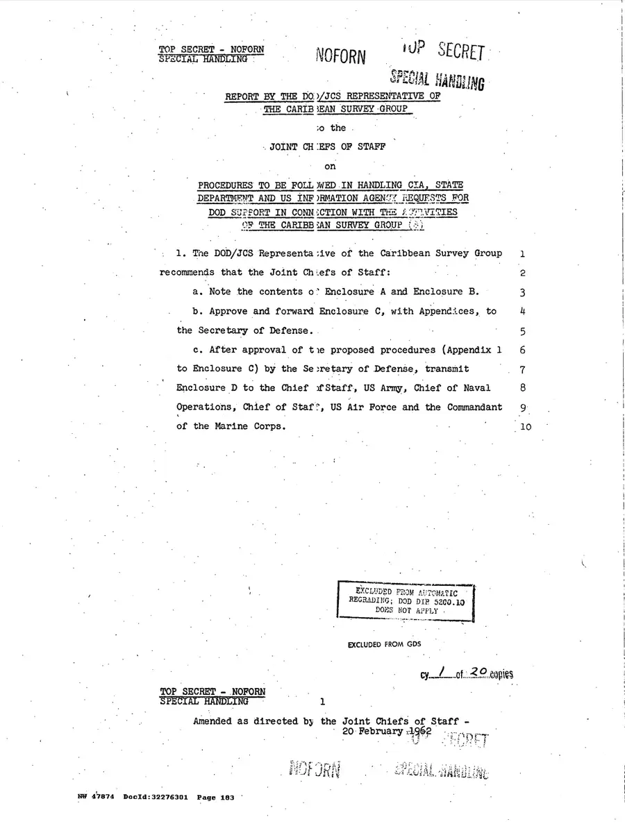 Operation Northwoods — Joint Chiefs of Staff, 1962: source page 183 of 212, the released scan