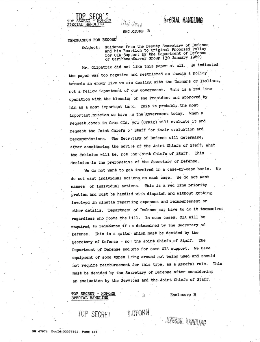 Operation Northwoods — Joint Chiefs of Staff, 1962: source page 185 of 212, the released scan
