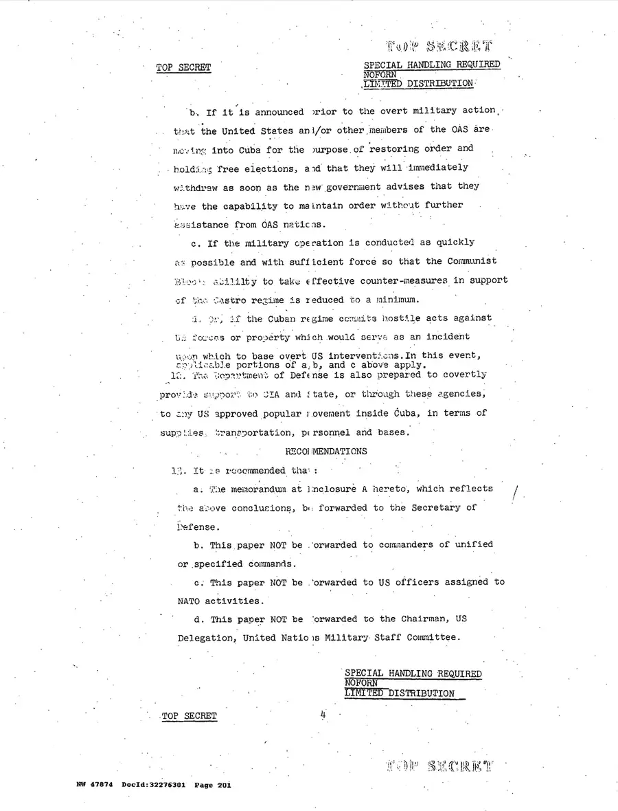 Operation Northwoods — Joint Chiefs of Staff, 1962: source page 201 of 212, the released scan