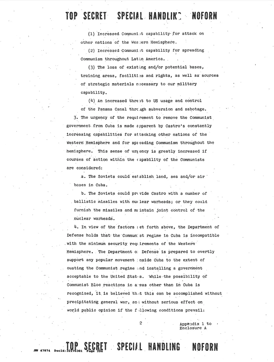 Operation Northwoods — Joint Chiefs of Staff, 1962: source page 204 of 212, the released scan