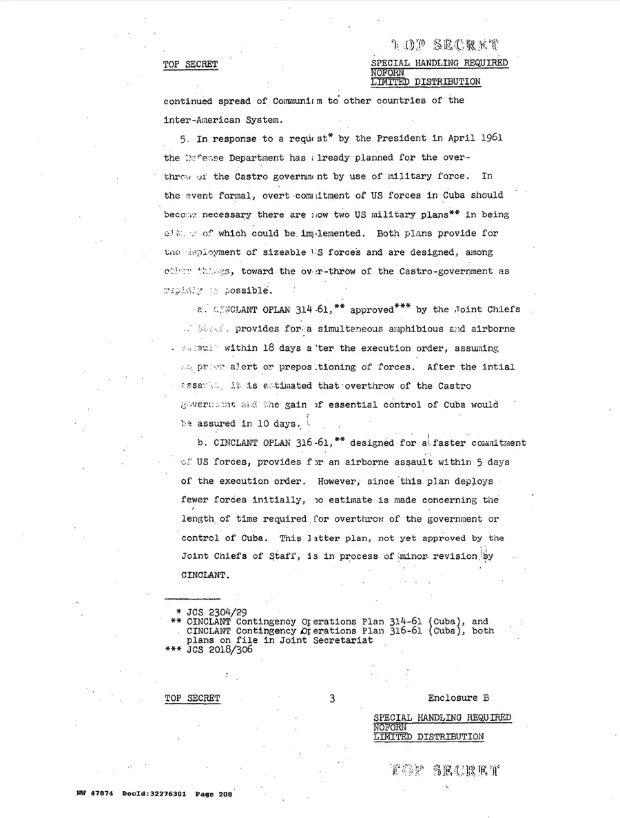 Operation Northwoods — Joint Chiefs of Staff, 1962: source page 208 of 212, the released scan
