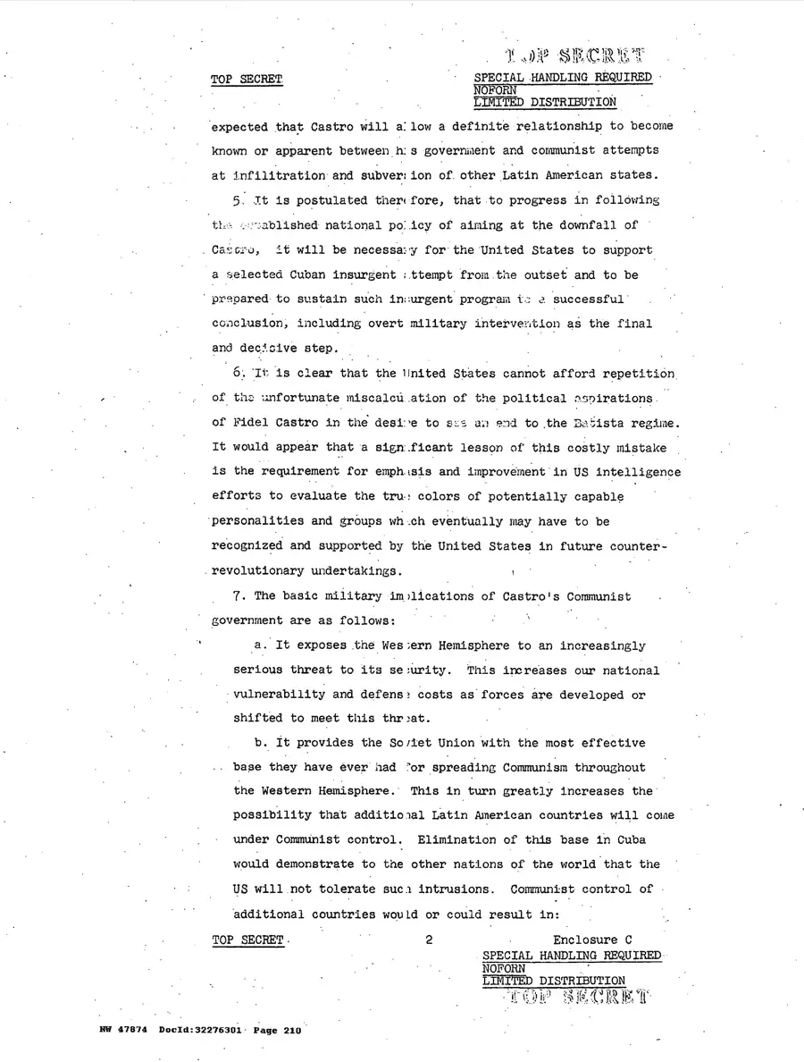 Operation Northwoods — Joint Chiefs of Staff, 1962: source page 210 of 212, the released scan