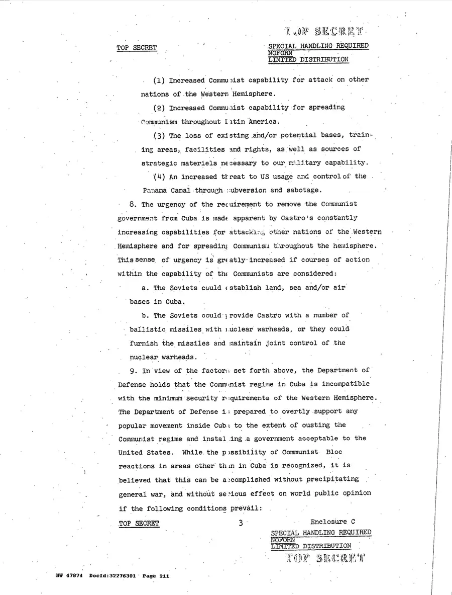 Operation Northwoods — Joint Chiefs of Staff, 1962: source page 211 of 212, the released scan