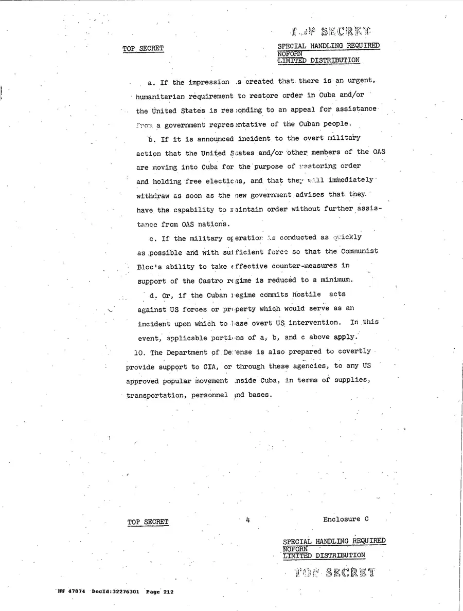 Operation Northwoods — Joint Chiefs of Staff, 1962: source page 212 of 212, the released scan
