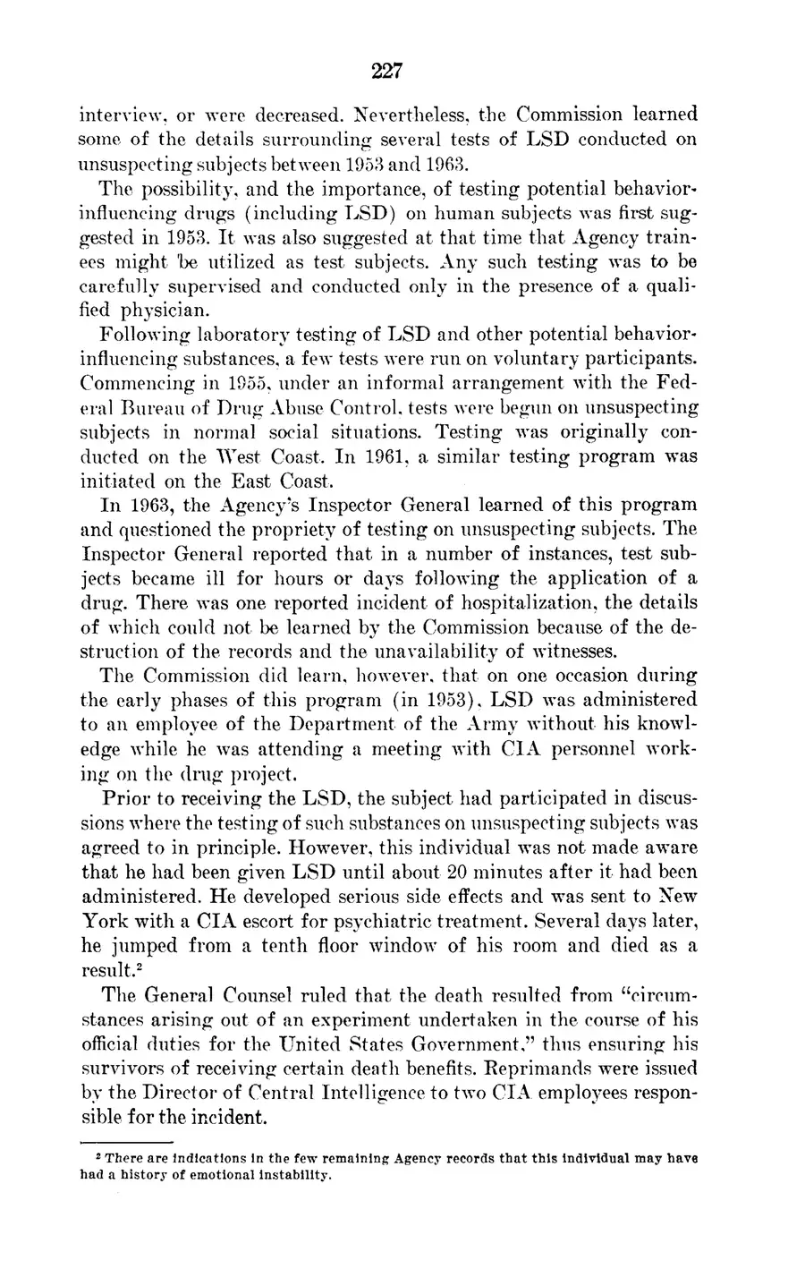 Rockefeller Commission, Chapter 16 — Commission on CIA Activities within the United States, 1975: source page 3 of 7, the released scan