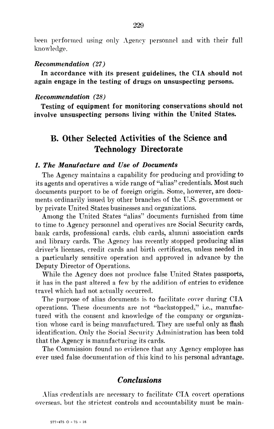 Rockefeller Commission, Chapter 16 — Commission on CIA Activities within the United States, 1975: source page 5 of 7, the released scan
